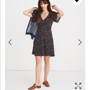 Cross-Front Mini Dress in Garden Party